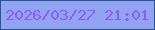 文字の大きさ：4、枠の色：285591、背景の色：92a3f2、文字の色：8b5df0 無料ブログパーツのブログ時計
