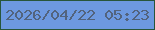 文字の大きさ：3、枠の色：28563a、背景の色：6d99e0、文字の色：52637d 無料ブログパーツのブログ時計