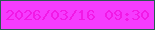 文字の大きさ：5、枠の色：285b50、背景の色：f53cfe、文字の色：f219e6 無料ブログパーツのブログ時計
