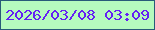 文字の大きさ：5、枠の色：285b79、背景の色：b5fbbe、文字の色：6421f3 無料ブログパーツのブログ時計
