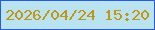 文字の大きさ：3、枠の色：285bdf、背景の色：bae3f1、文字の色：c29613 無料ブログパーツのブログ時計