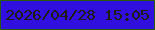 文字の大きさ：5、枠の色：285e0b、背景の色：310fde、文字の色：211c13 無料ブログパーツのブログ時計