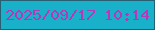 文字の大きさ：3、枠の色：286073、背景の色：19b0ca、文字の色：b836b9 無料ブログパーツのブログ時計