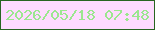 文字の大きさ：3、枠の色：286521、背景の色：fedbff、文字の色：9be78f 無料ブログパーツのブログ時計