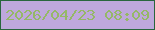 文字の大きさ：3、枠の色：28663e、背景の色：bea8dd、文字の色：95b867 無料ブログパーツのブログ時計