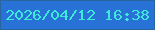 文字の大きさ：3、枠の色：28669d、背景の色：2771d7、文字の色：3de9d7 無料ブログパーツのブログ時計