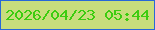 文字の大きさ：5、枠の色：2868d8、背景の色：c8dd7d、文字の色：3ccc0f 無料ブログパーツのブログ時計