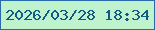 文字の大きさ：5、枠の色：286aab、背景の色：bef3cd、文字の色：115986 無料ブログパーツのブログ時計