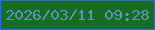 文字の大きさ：5、枠の色：286afb、背景の色：156d23、文字の色：6395b8 無料ブログパーツのブログ時計