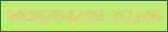 文字の大きさ：1、枠の色：286b3a、背景の色：c0ea72、文字の色：eec07c 無料ブログパーツのブログ時計