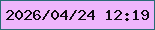 文字の大きさ：4、枠の色：286b75、背景の色：eeb5fb、文字の色：0f0b11 無料ブログパーツのブログ時計