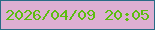 文字の大きさ：1、枠の色：286b86、背景の色：ddafd2、文字の色：5cbd0f 無料ブログパーツのブログ時計