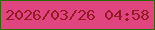 文字の大きさ：1、枠の色：286d03、背景の色：e0457f、文字の色：931c24 無料ブログパーツのブログ時計