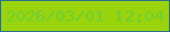 文字の大きさ：3、枠の色：28708b、背景の色：9ad40c、文字の色：6ecf34 無料ブログパーツのブログ時計