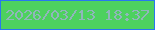 文字の大きさ：3、枠の色：2877ef、背景の色：4dd15f、文字の色：90b6bb 無料ブログパーツのブログ時計