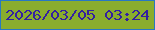 文字の大きさ：4、枠の色：2878c2、背景の色：8aad2d、文字の色：3320a1 無料ブログパーツのブログ時計