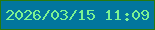 文字の大きさ：2、枠の色：28790d、背景の色：02769d、文字の色：7cf292 無料ブログパーツのブログ時計
