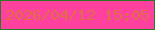 文字の大きさ：3、枠の色：287a24、背景の色：fe409e、文字の色：df6e47 無料ブログパーツのブログ時計