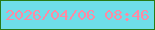 文字の大きさ：1、枠の色：287b16、背景の色：6fdee9、文字の色：fe8aa3 無料ブログパーツのブログ時計