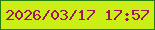 文字の大きさ：4、枠の色：287d11、背景の色：caee16、文字の色：a11558 無料ブログパーツのブログ時計