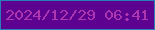 文字の大きさ：2、枠の色：287eb6、背景の色：5c0190、文字の色：ad36b0 無料ブログパーツのブログ時計