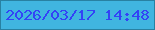 文字の大きさ：1、枠の色：2881a2、背景の色：40b5e0、文字の色：3343f6 無料ブログパーツのブログ時計