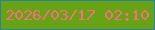 文字の大きさ：4、枠の色：2884a2、背景の色：68a215、文字の色：f4717b 無料ブログパーツのブログ時計