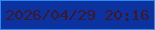 文字の大きさ：3、枠の色：288af7、背景の色：0c32a0、文字の色：3d182d 無料ブログパーツのブログ時計