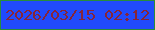 文字の大きさ：4、枠の色：288d3a、背景の色：214afc、文字の色：872539 無料ブログパーツのブログ時計