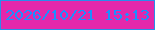 文字の大きさ：3、枠の色：288deb、背景の色：e328ab、文字の色：1a90ff 無料ブログパーツのブログ時計