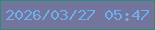 文字の大きさ：1、枠の色：288e78、背景の色：74759c、文字の色：6faeed 無料ブログパーツのブログ時計