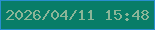 文字の大きさ：1、枠の色：288ecf、背景の色：087d68、文字の色：8ab598 無料ブログパーツのブログ時計