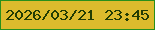 文字の大きさ：3、枠の色：288f1b、背景の色：dcbb2d、文字の色：223c03 無料ブログパーツのブログ時計