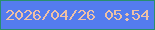 文字の大きさ：5、枠の色：288f6e、背景の色：547cee、文字の色：eec1a6 無料ブログパーツのブログ時計