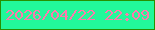 文字の大きさ：3、枠の色：289000、背景の色：22f89a、文字の色：fa7bad 無料ブログパーツのブログ時計