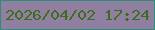 文字の大きさ：4、枠の色：289077、背景の色：907fa1、文字の色：3c6d1a 無料ブログパーツのブログ時計