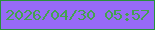文字の大きさ：2、枠の色：28913b、背景の色：976af7、文字の色：44a24f 無料ブログパーツのブログ時計
