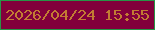 文字の大きさ：3、枠の色：289446、背景の色：82003b、文字の色：c27c33 無料ブログパーツのブログ時計