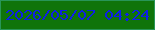 文字の大きさ：5、枠の色：289558、背景の色：0f740a、文字の色：0e20e7 無料ブログパーツのブログ時計