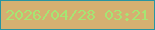 文字の大きさ：2、枠の色：2895a1、背景の色：d5b071、文字の色：a5e673 無料ブログパーツのブログ時計