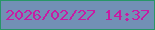 文字の大きさ：5、枠の色：289667、背景の色：7290b5、文字の色：c71ba3 無料ブログパーツのブログ時計