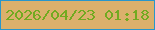 文字の大きさ：5、枠の色：2896cb、背景の色：dbb06c、文字の色：72aa20 無料ブログパーツのブログ時計