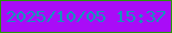 文字の大きさ：3、枠の色：289708、背景の色：a90cf7、文字の色：1593ba 無料ブログパーツのブログ時計
