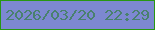 文字の大きさ：1、枠の色：289712、背景の色：7d88d1、文字の色：49816d 無料ブログパーツのブログ時計