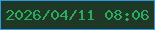 文字の大きさ：4、枠の色：289ae7、背景の色：1e3825、文字の色：2bab62 無料ブログパーツのブログ時計