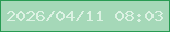 文字の大きさ：1、枠の色：289b53、背景の色：a5d8b8、文字の色：dcf2e3 無料ブログパーツのブログ時計