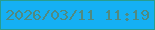 文字の大きさ：1、枠の色：289d8e、背景の色：15b0f3、文字の色：508a80 無料ブログパーツのブログ時計