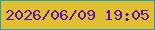 文字の大きさ：4、枠の色：289fa8、背景の色：e0bf30、文字の色：5e13b3 無料ブログパーツのブログ時計
