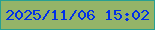 文字の大きさ：3、枠の色：28a091、背景の色：94b468、文字の色：0030e8 無料ブログパーツのブログ時計