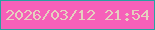 文字の大きさ：4、枠の色：28a1a2、背景の色：f660b9、文字の色：e5d0bf 無料ブログパーツのブログ時計